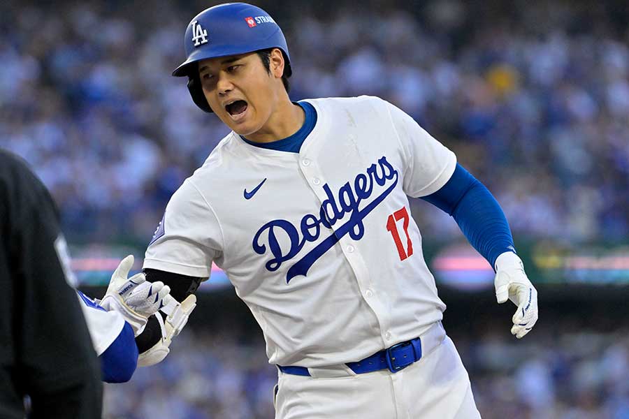 メッツとのリーグ優勝決定シリーズ第1戦に出場したドジャースの大谷翔平【写真：ロイター】