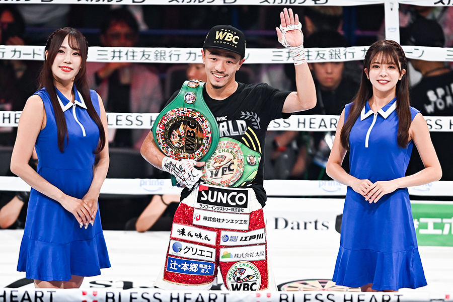 7大世界戦興行で勝利を飾った中谷潤人【写真：中戸川知世】