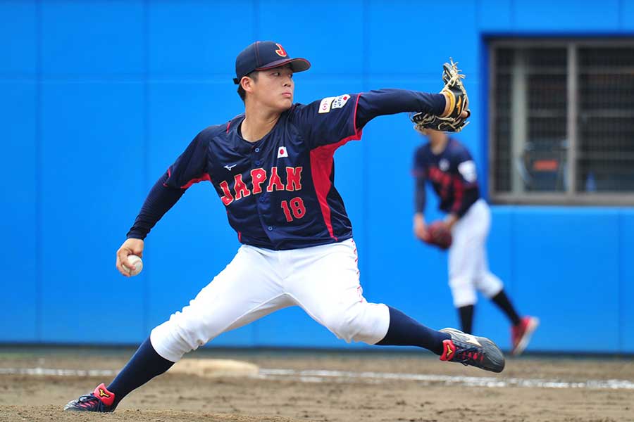 ヤクルトからドラフト1位指名を受けた中村優斗【写真：羽鳥慶太】