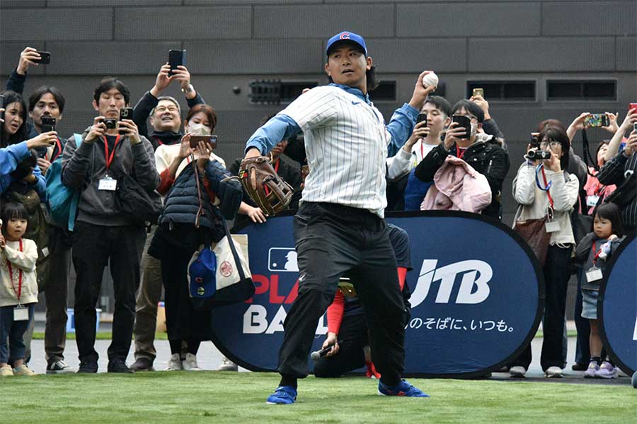 都内でイベントに参加したカブスの今永昇太【写真：羽鳥慶太】