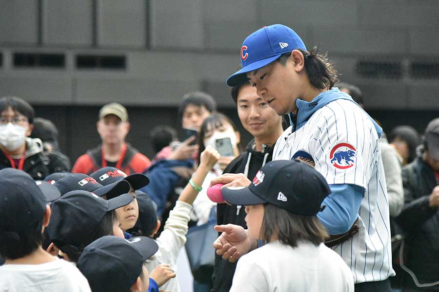 都内でイベントに参加したカブスの今永昇太【写真：羽鳥慶太】