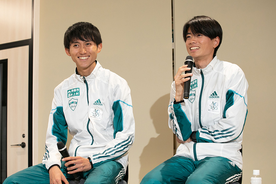 スペシャルゲストとして登壇した田中悠登（左）と若林宏樹【写真：主催者提供】