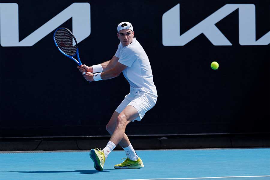 全豪オープン初戦、マリアーノ・ナヴォーネに勝利したジャック・ドレイパー【写真：Getty Images】