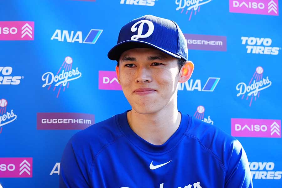 結婚を発表したドジャースの佐々木朗希【写真：荒川祐史】