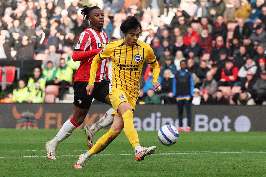 公式戦3戦連発となったブライトンの三笘薫【写真：ロイター】