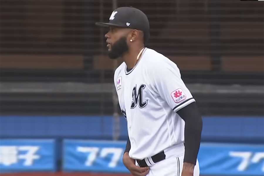 ロッテのタイロン・ゲレーロ【画像：パーソル　パ・リーグTV】