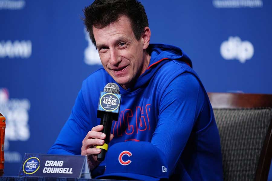 来日したカブスのクレイグ・カウンセル監督【写真：Full-Count／矢口亨】