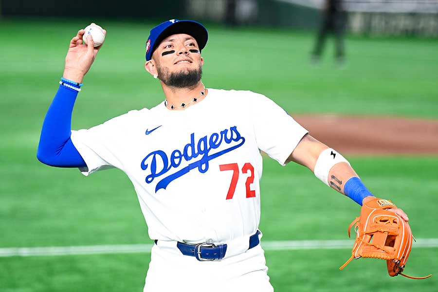 ドジャースのミゲル・ロハス【写真：中戸川知世】