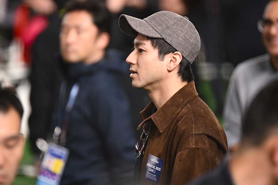 グラウンドに登場した山田裕貴【写真：中戸川知世】