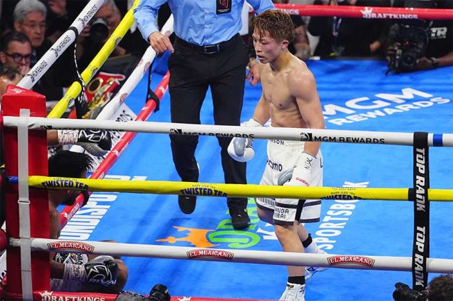 井上尚弥ベガス会場で「2人の天才が出会った」 現役スターと一瞬の交流