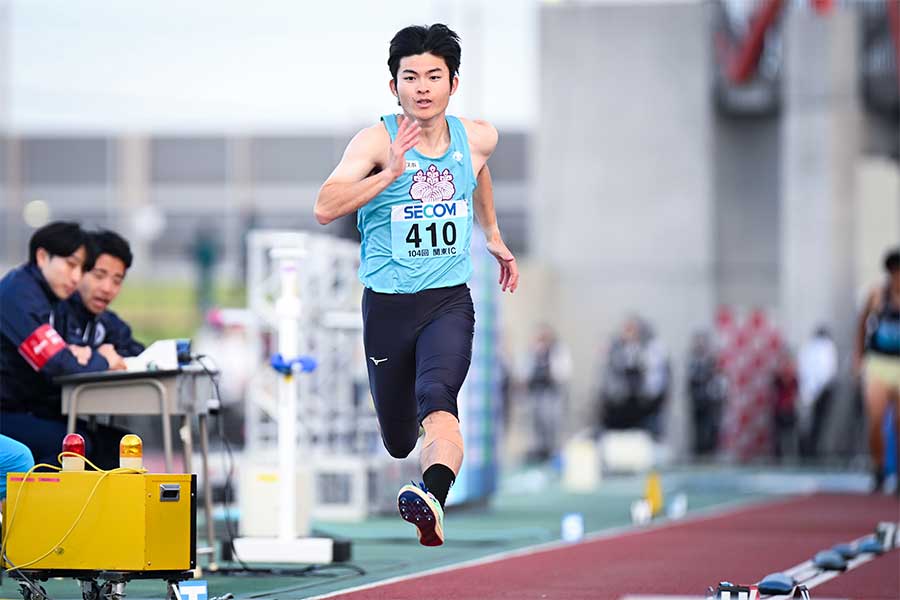 柾木は8メートル30を目標に理想の跳躍を追い求めている【写真：中戸川知世】