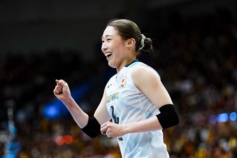 バレーボール女子日本代表の石川真佑【写真:中戸川知世】
