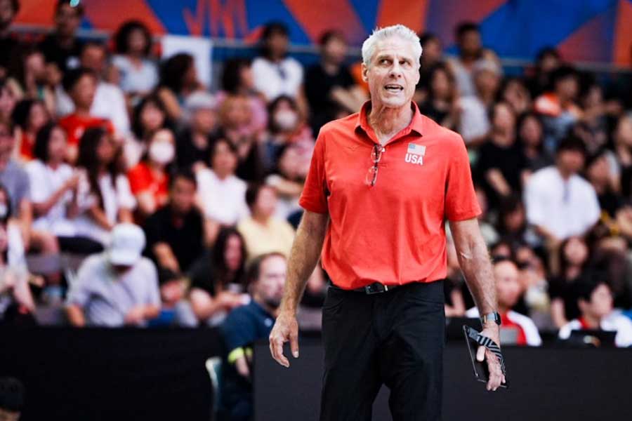 男子バレー米国代表のカーチ・キライ監督【写真：中戸川知世】