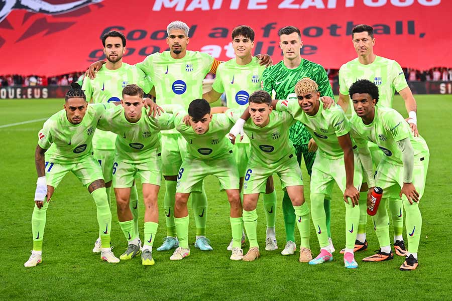 バルセロナ選手ら【写真：AP/アフロ】