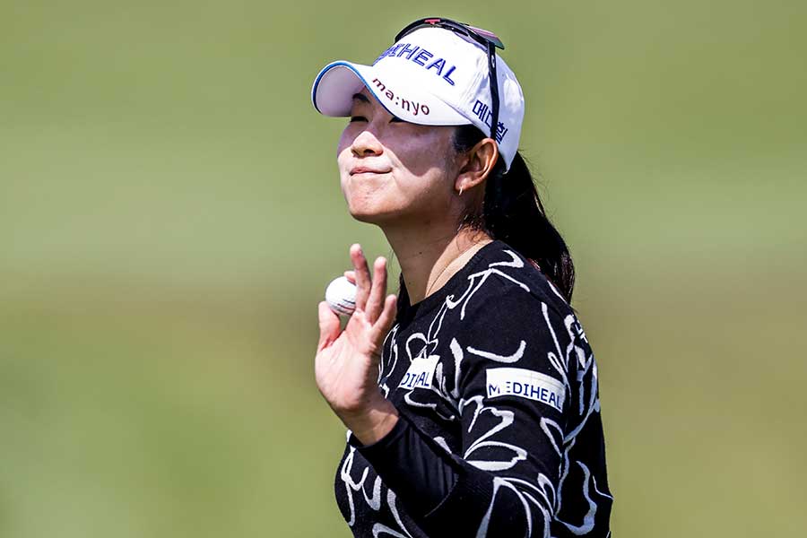 AIG全英女子オープンに出場しているキム・アリム【写真：UPI/アフロ】