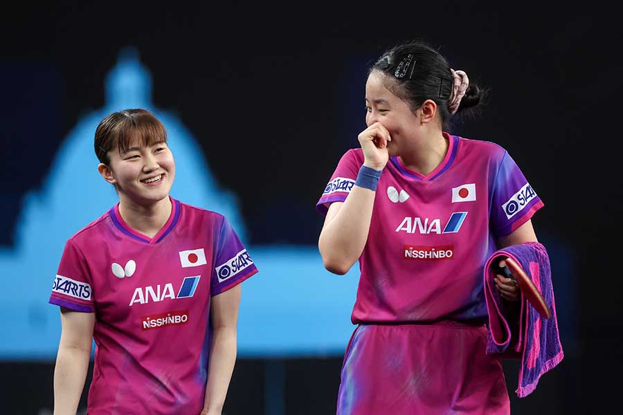 大藤沙月（左）と張本美和【写真：PA Images/アフロ】