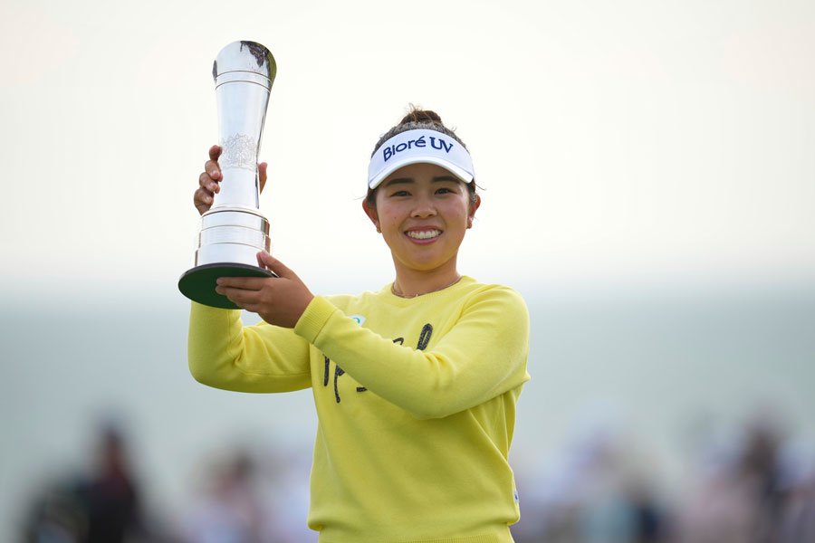 AIG全英女子オープンで優勝した山下美夢有【写真：AP/アフロ】