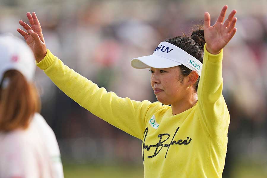 AIG全英女子オープンで優勝した山下美夢有【写真：AP/アフロ】
