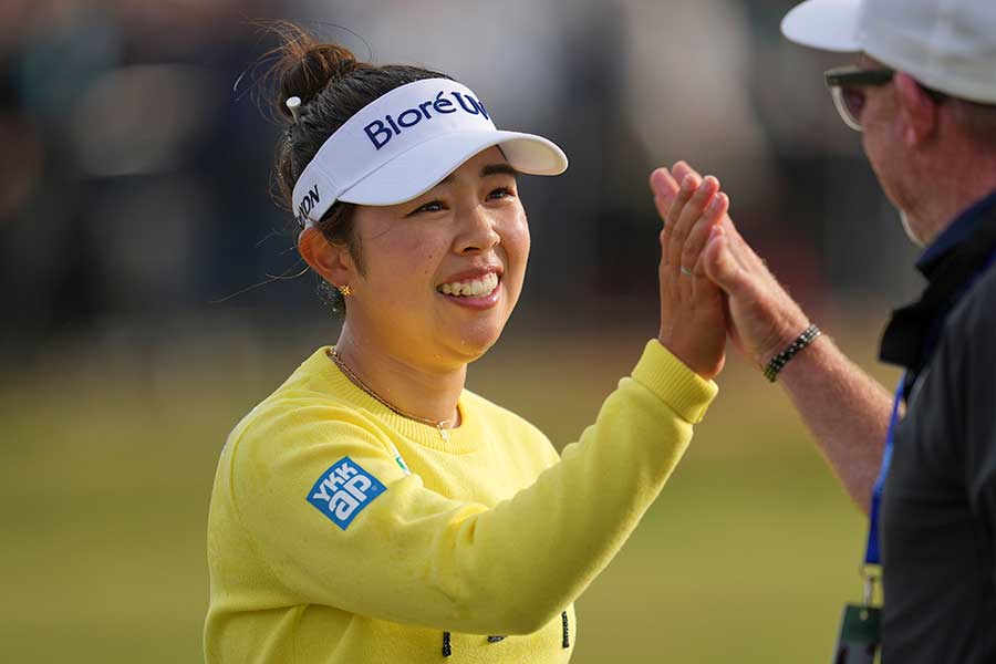 AIG全英女子オープンで優勝した山下美夢有【写真：AP/アフロ】