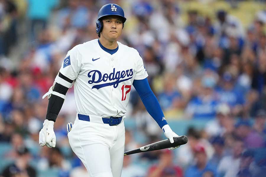 本拠地カージナルス戦に「1番・DH」で先発出場しているドジャースの大谷翔平【写真：ロイター】