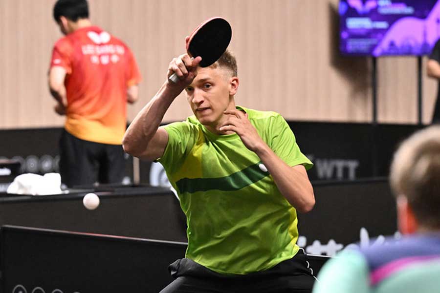 来日しているアントン・シェルベリ【写真:WTT提供】