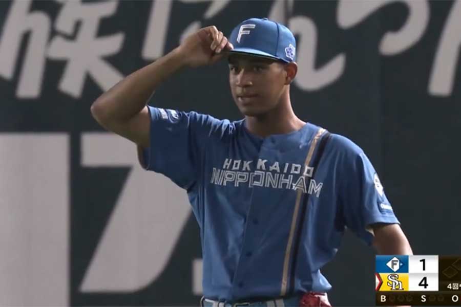日本ハムの万波中正【画像:パーソル パ・リーグTV】