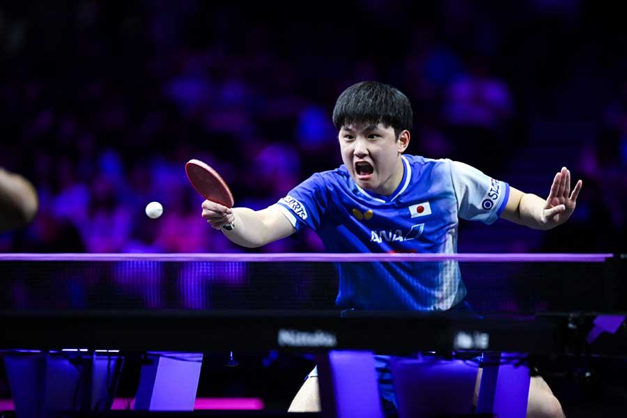 WTTチャンピオンズ横浜に出場している張本智和【写真:中戸川知世】