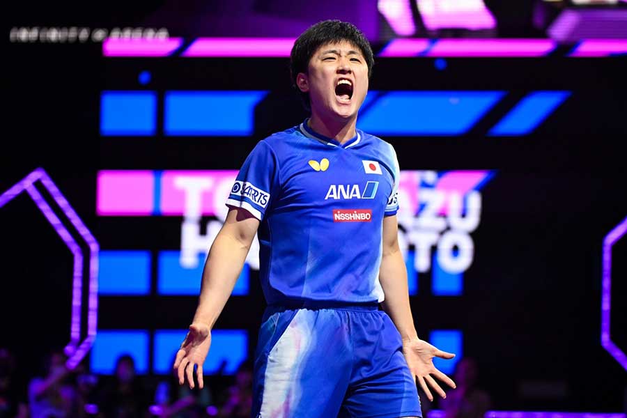 WTTチャンピオンズ横浜で優勝した張本智和【写真:中戸川知世】