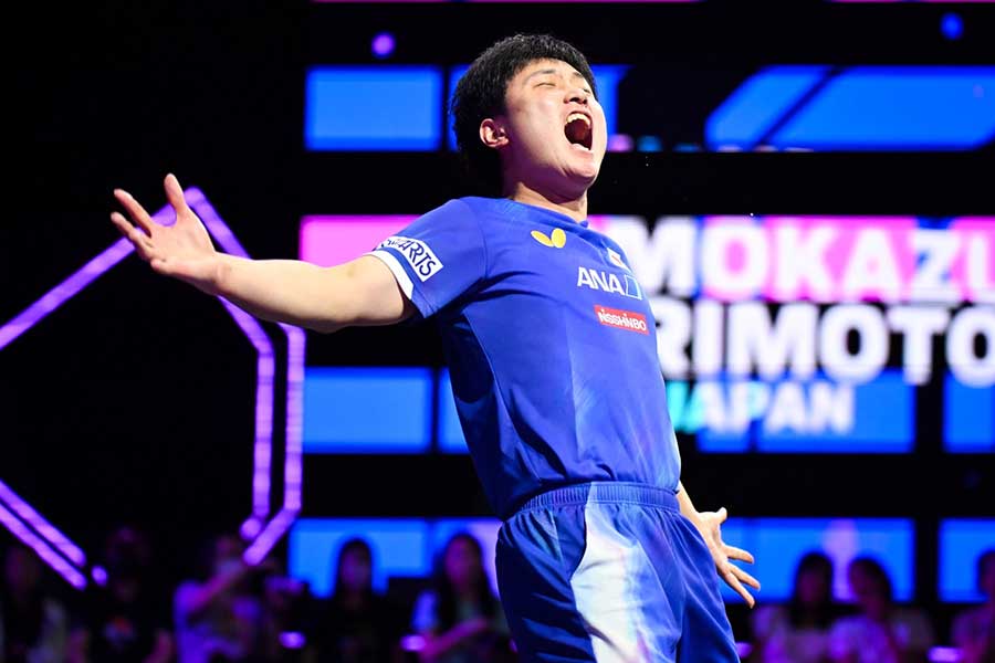 WTTチャンピオンズ横浜で優勝した張本智和【写真：中戸川知世】