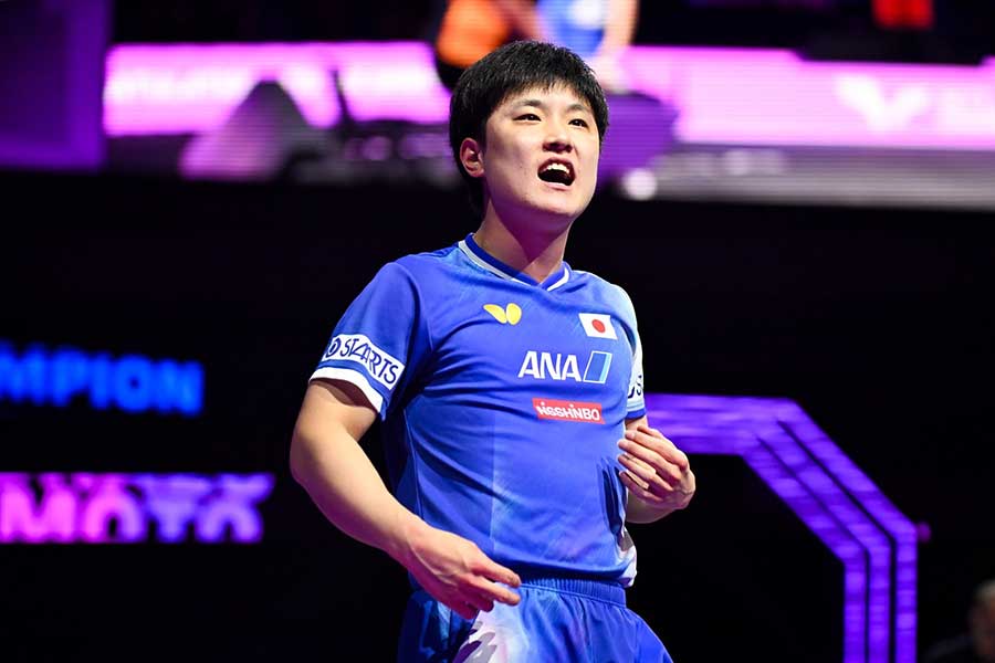 WTTチャンピオンズ横浜で優勝した張本智和【写真：中戸川知世】