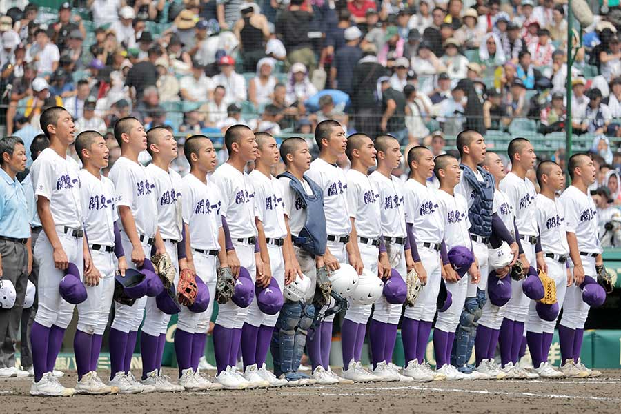 第2試合を戦った関東第一【写真：スポーツ報知/アフロ】