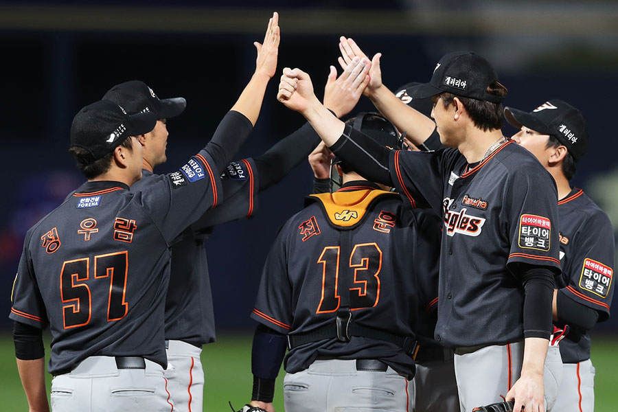 ハンファ・イーグルス（2020年5月撮影）【写真：YONHAP NEWS/アフロ】