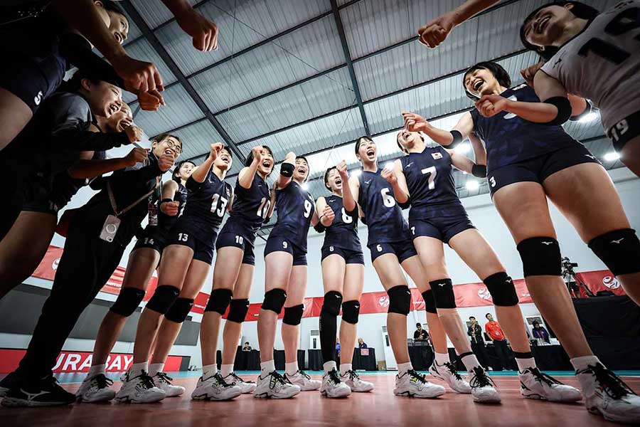バレーボール女子U21日本代表【写真:FIVB提供】