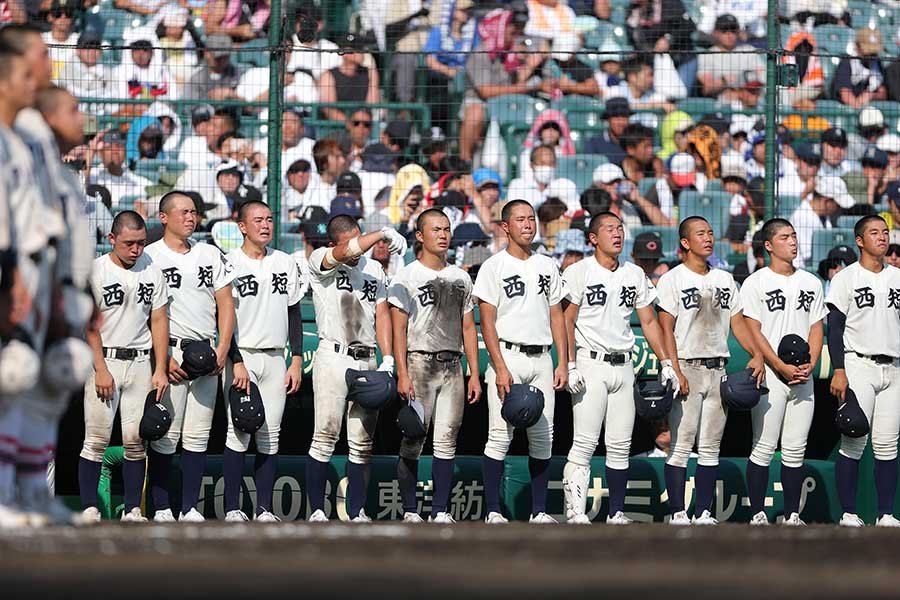 東洋大姫路と対戦した西日本短大付【写真：産経新聞社】