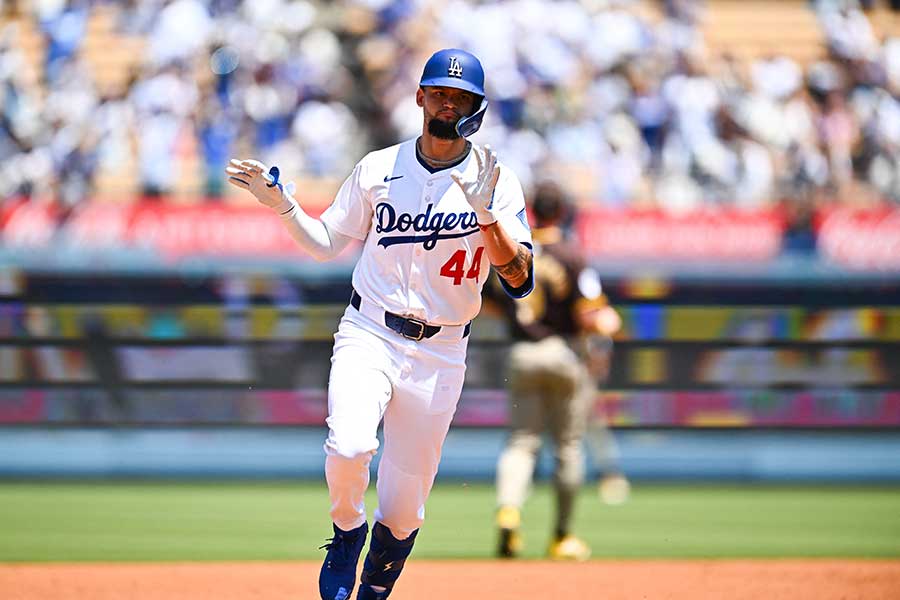 ダルビッシュ有から20号ソロを放ったドジャースのアンディ・パヘス【写真:ロイター】