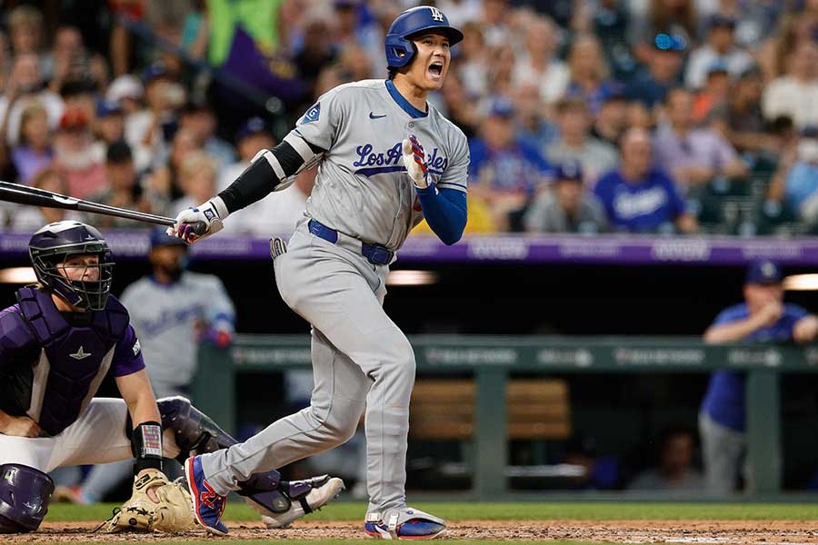 ロッキーズ戦に先発出場したドジャースの大谷翔平【写真：ロイター】