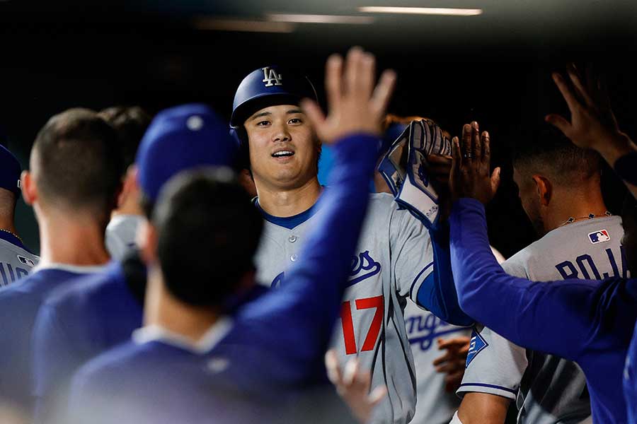 ロッキーズ戦に先発出場したドジャースの大谷翔平【写真：ロイター】