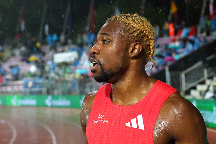 男子100メートル決勝で2位となったノア・ライルズ【写真：ロイター】