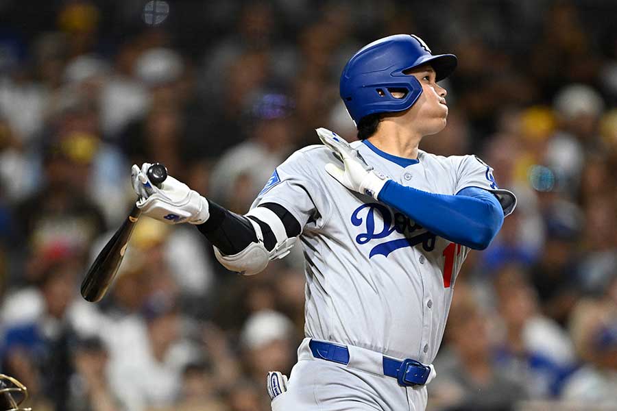 敵地パドレス戦に「1番・DH」で先発出場したドジャースの大谷翔平【写真：ロイター】