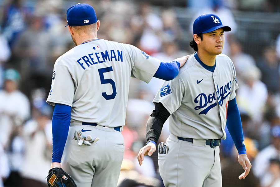 敵地パドレス戦に「1番・DH」で先発出場したドジャースの大谷翔平【写真：ロイター】