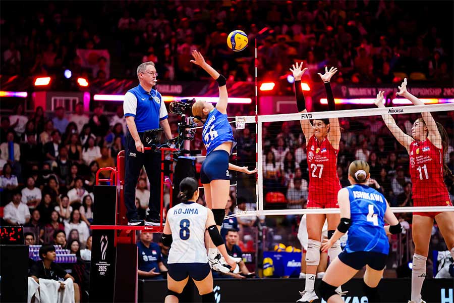 セルビアに3-1で勝利したバレーボール女子日本代表【写真:バレーボール・ワールド提供】