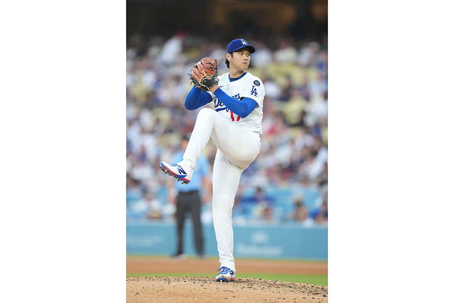 レッズ戦に先発登板したドジャースの大谷翔平【写真:ロイター】