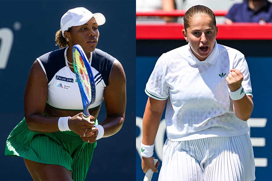 テイラー・タウンゼント(左)とエレナ・オスタペンコ【写真:ロイター】