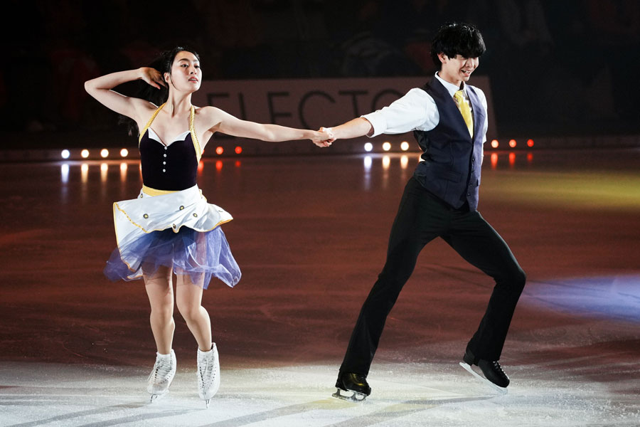 初めて観客の前で演技した櫛田育良（左）、島田高志郎組【写真：中戸川知世】