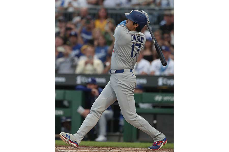 3回に46号ソロを放ったドジャースの大谷翔平【写真：ロイター】