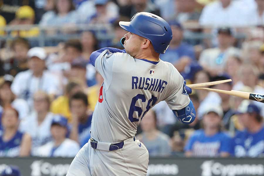 ドジャースのダルトン・ラッシング【写真：ロイター】