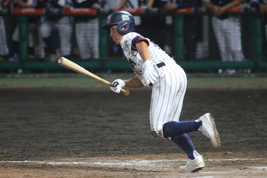 韓国から3安打した日本代表の高畑知季【写真：羽鳥慶太】