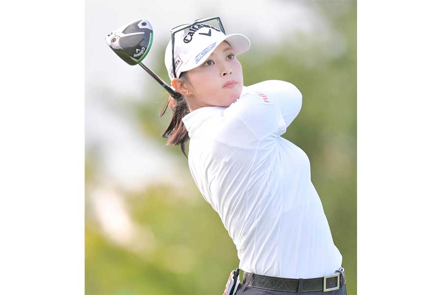 ゴルフ5レディスで2位となった柏原明日架【写真：スポーツ報知/アフロ】