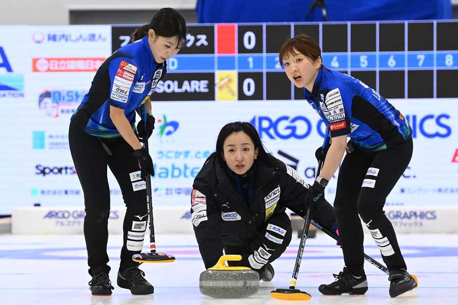 フォルティウスと対戦したロコ・ソラーレ 【写真：（C）JCA/H.IDE】