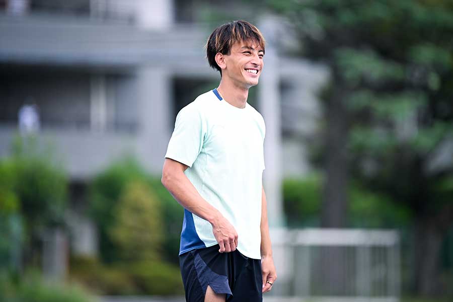 陸上世界選手権東京大会で男子走り幅跳びに出場する日本代表・橋岡優輝【写真：中戸川知世】